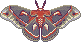 small pixel of a cecropia moth